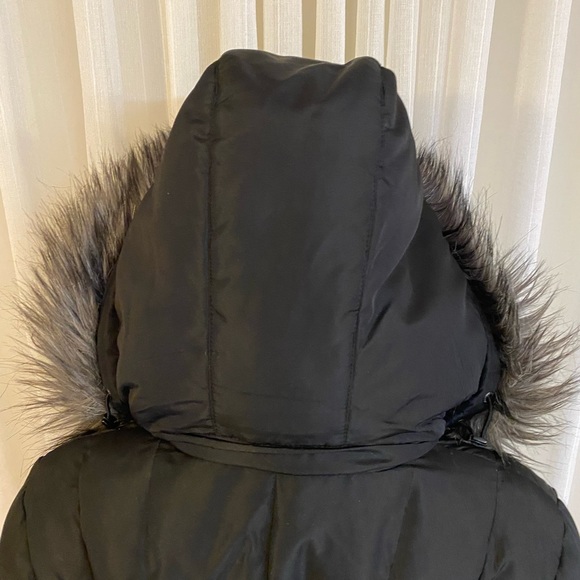Calvin Klein Black Duck Down Feathers Puffer Quilted Long Coat Womens XS RN54163 - Picture 10 of 15